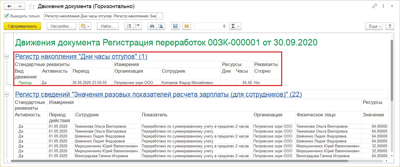 Переработки при суммированном учете в 1С: ЗУП ред. 3.1 – Учет без забот